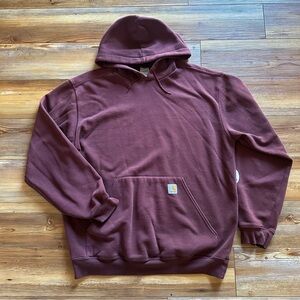 Carhartt Hoodie Maroon Burgundy Sweatshirt Pullover Size L